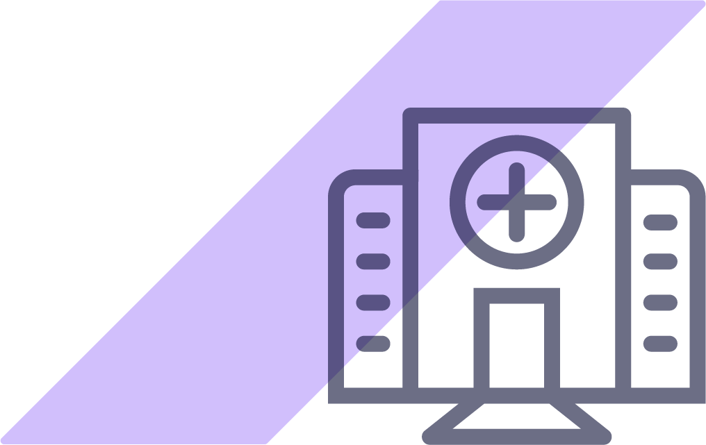 icon showing a medical building
